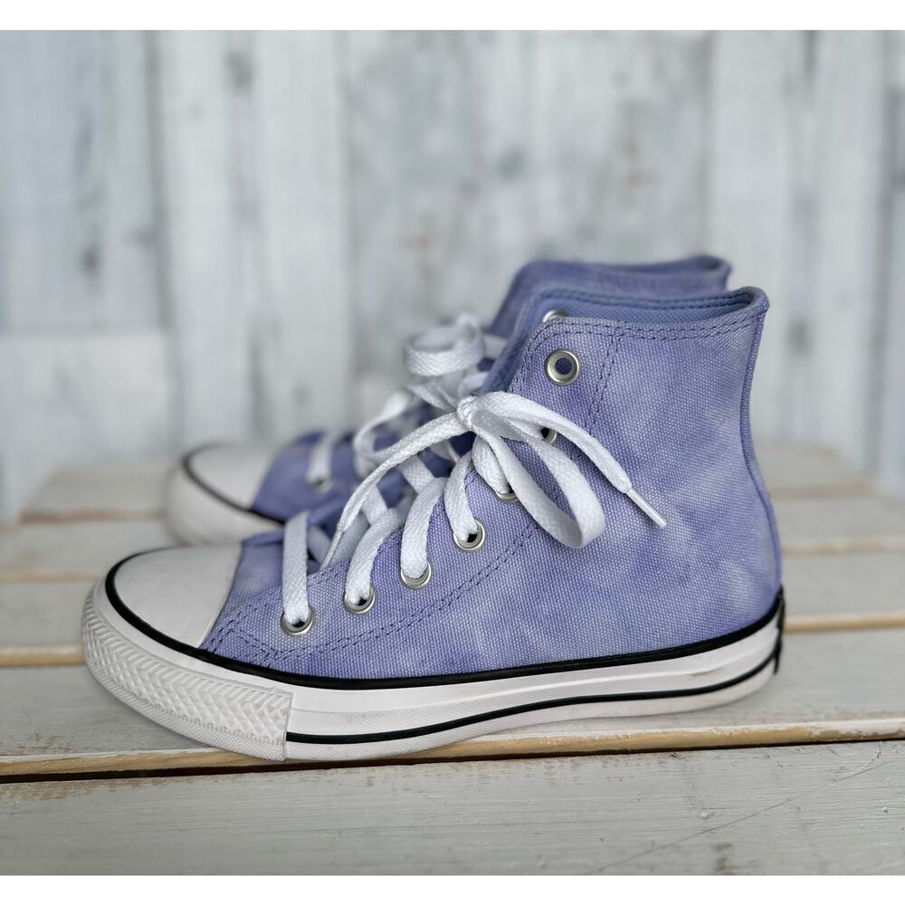 Converse Chuck Taylor All Star Hi Top Unisex Sneakers Ultra Violet/Tie Dye Sz 5 - Picture 7 of 9